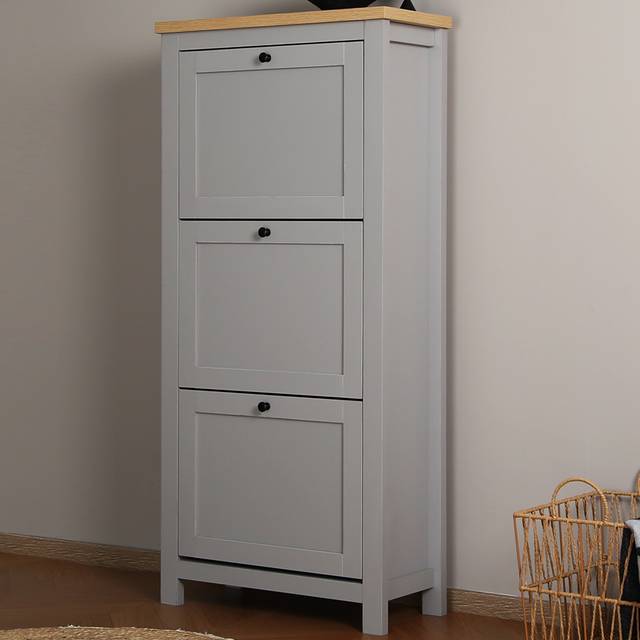 Wiltshire Grey Shoe Cabinet - Home Garden Direct