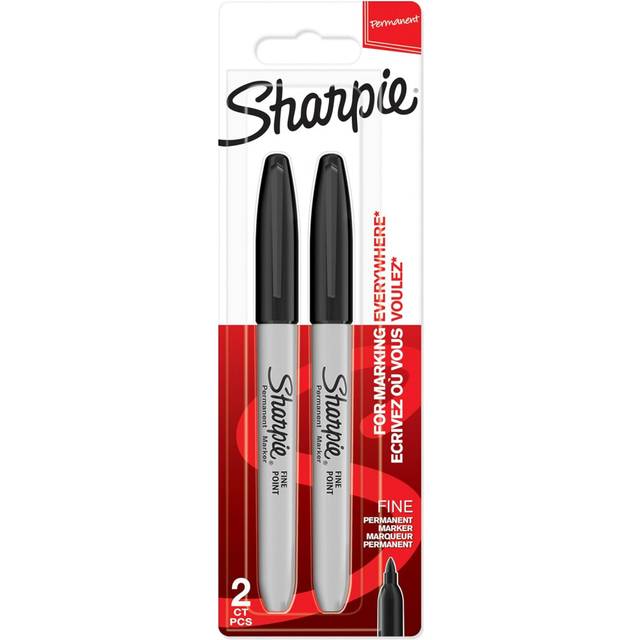 Sharpie Permanent Markers | Fine Point for Bold Details | Black Ink | 2 Marker Pens