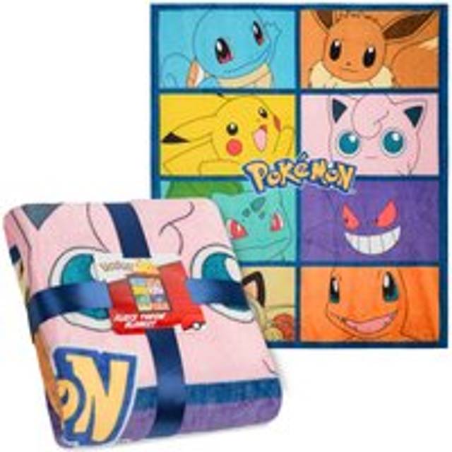 Pokemon kids fleece throw blanket comfort warm cosy home bedding