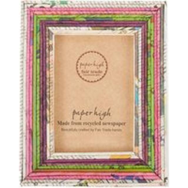 Recycled Newspaper Photo Frame - Natural - Large