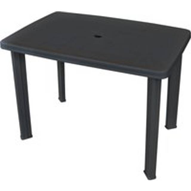 Garden Table Anthracite 101x68x72 cm Plastic - Black - One Size