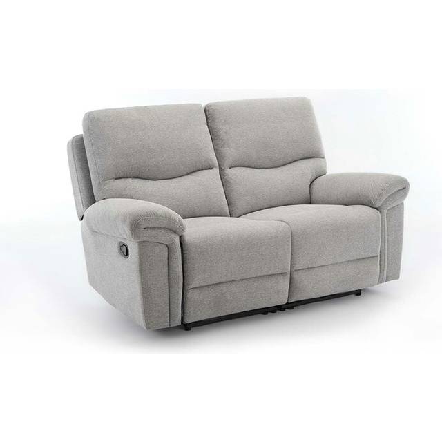 (Light Grey, 2 Seater) Fosse 1,2 & 3 Seater Manual Recliner Sofa