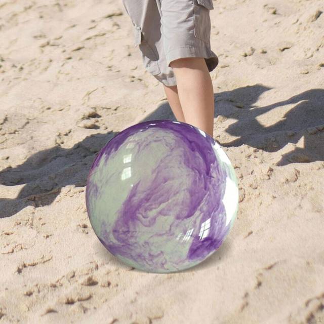 (violet) Beach Ball Inflatable Blow Toy Party Favor Summer Water Games Swimming Pool For Hawaiian