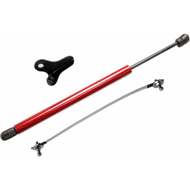 (red carbon fiber) For ford fiesta MK5 2002-2008 2x Front Hood Bonnet Modify Gas Struts Carbon