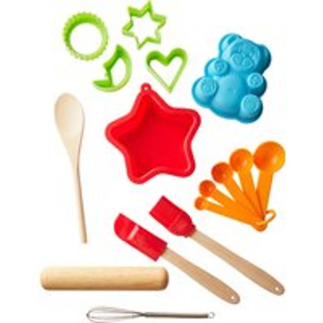 12 Pc Children Baking Set, Colorful Kids Baking Kit for Toddlers, Red, Blue, Pink, Green Cooking Baking Set - Multi - One Size