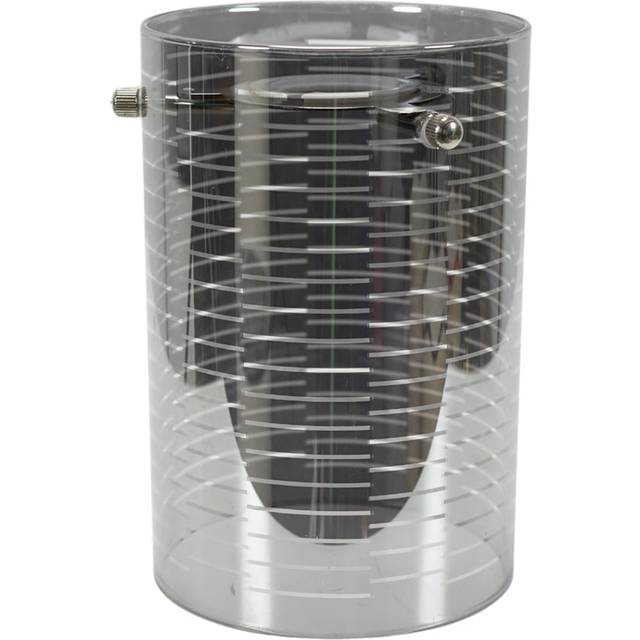 Valuelights - Elsie Smoked Glass Patterned Ceiling Small Cylinder Lamp Shade