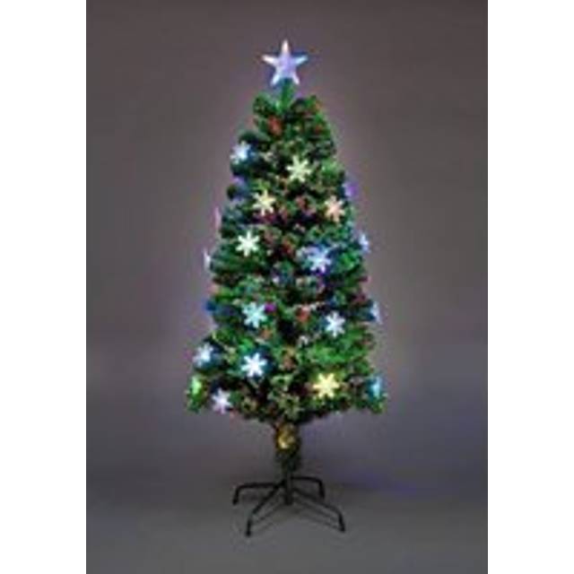 (2Ft) Snowflakes Fibre Optic Christmas Tree LED Pre-Lit