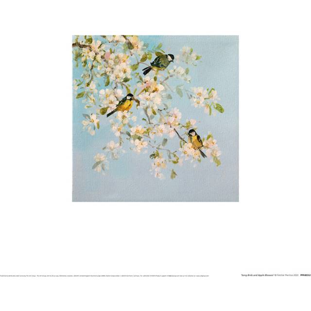 Fletcher Prentice Song Birds And Apple Blossom Poster