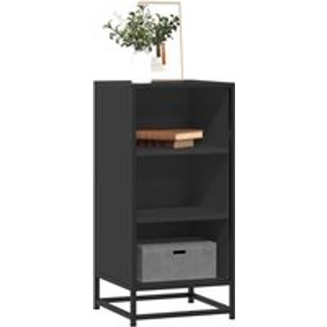 Sideboard Black 35.5x35x76 cm Engineered Wood and Metal - One Size