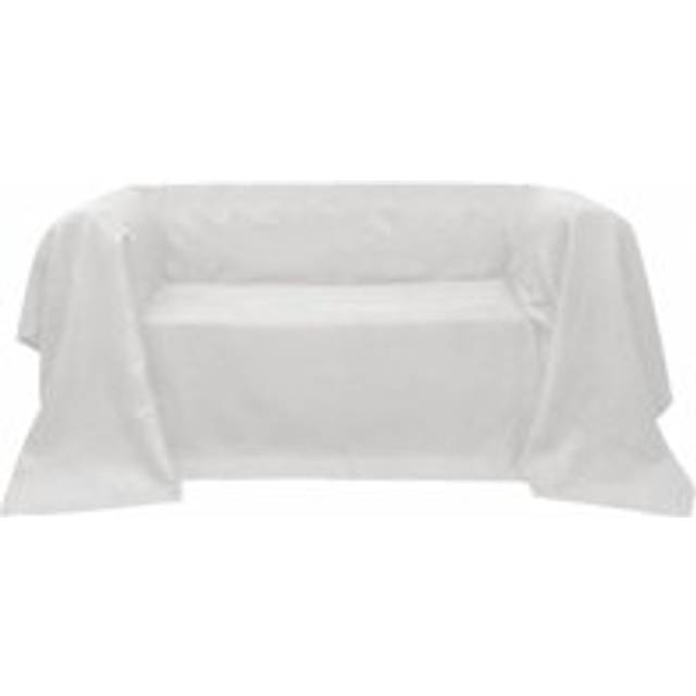 Micro-suede Couch Slipcover Cream 210 x 280 cm - One Size