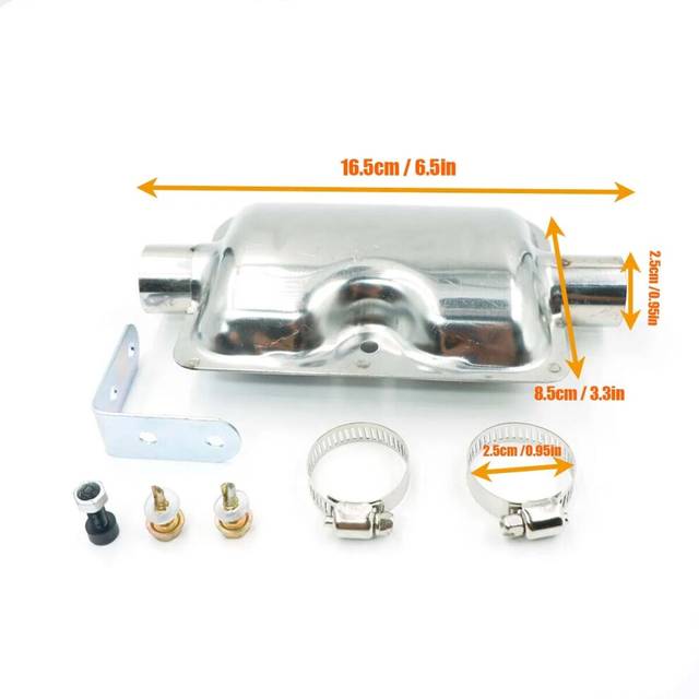 24mm Muffler Silencer Straight through S Curved Air Diesel Parking Heater