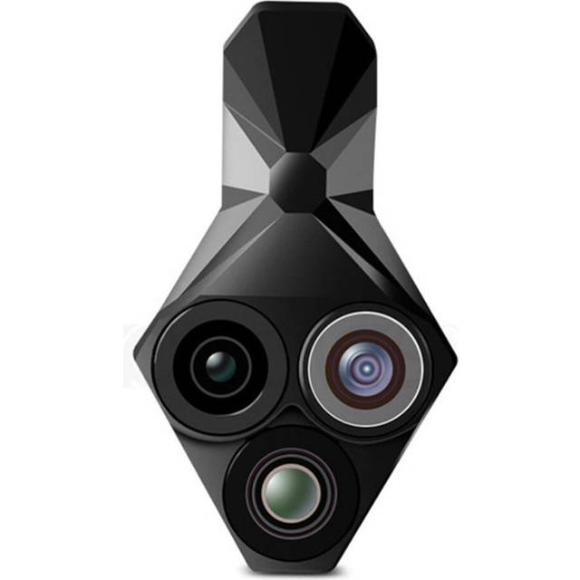 3 in 1 Wide Angle Lens Macro Lens Fisheye Lens Mobile Phone External Camera Lens black
