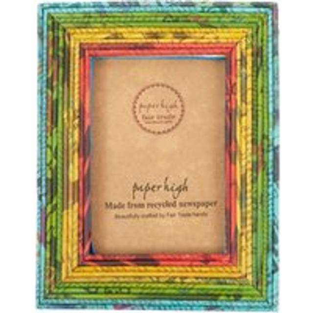 Recycled Newspaper Photo Frame - Blue - Medium