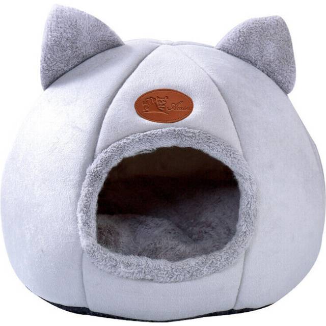 (style #1, M) Cats Cozy Wool Igloo Nest Kennel Cat Pet Dog Warm House Cave Beds for Indoor UK
