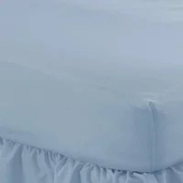 Percale Fitted Sheet - Light Blue - Double