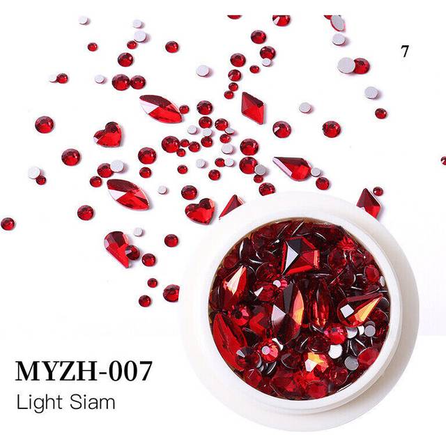 Crystal AB Rhinestone Flat Back Loose Diamante Glass Gems Nail Art Craft Decor #