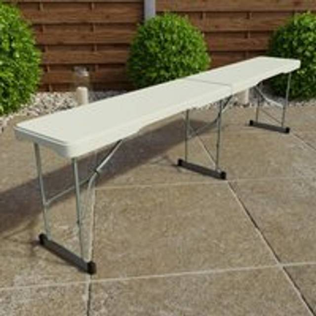 Home Discount - Portable Folding Bench 6ft for Indoor and Outdoor, White