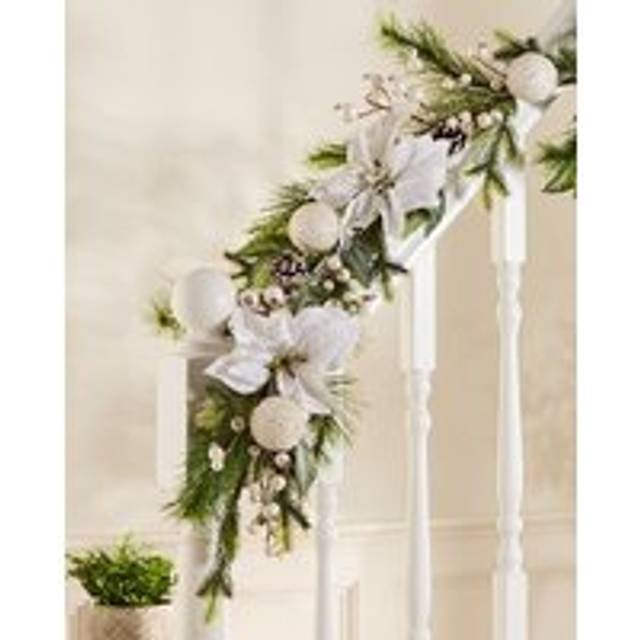 Luxury Valley Snowdrift Xmas Decoration Staircase Christmas Garland 1.8m - Multi - Large