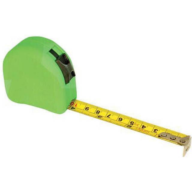 5m x 19mm Hi Vis Contour Tape Measure Metric & Imperial Belt Clip Hand Strap