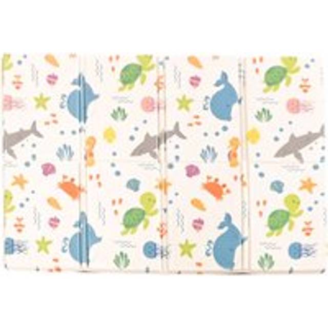Kandytoys 1.98X1.48M Folding Alphabet Baby Play Mat, White