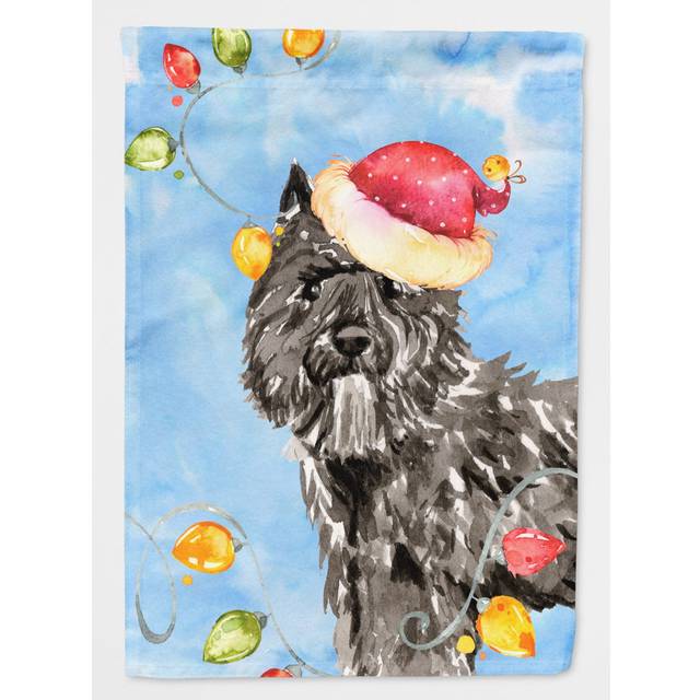 Caroline's Treasures CK2470CHF Christmas Lights Bouvier des Flandres Flag Canvas House Size  Multicolor