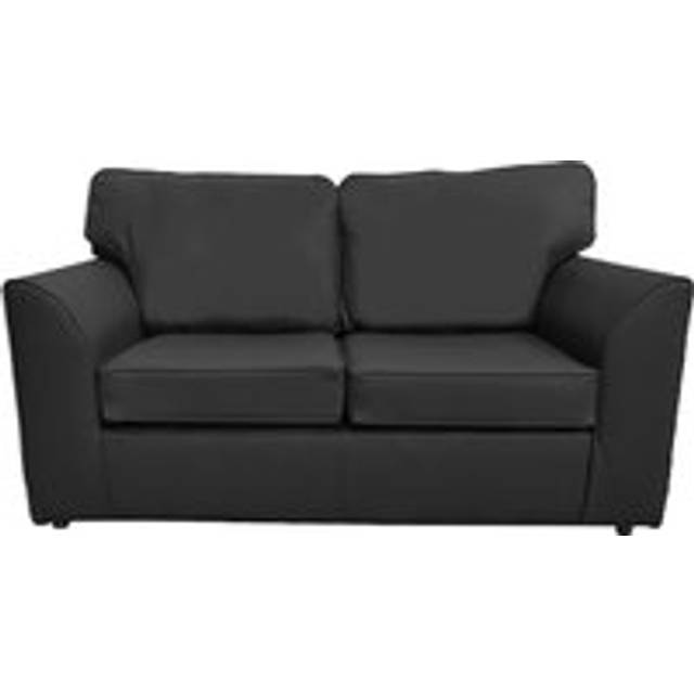 Danbury Leather 2 Seater Sofa Full Back Black, Brown or Grey - One Size