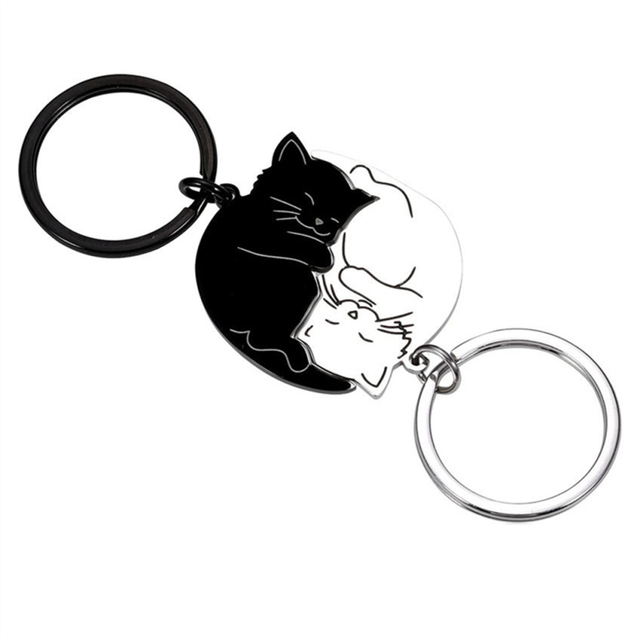 Couple Gift Keychain Cute Valentine'S Day Gifts for ,Her,Cat Lover, Husband Wife,Gift Birthday New Yea