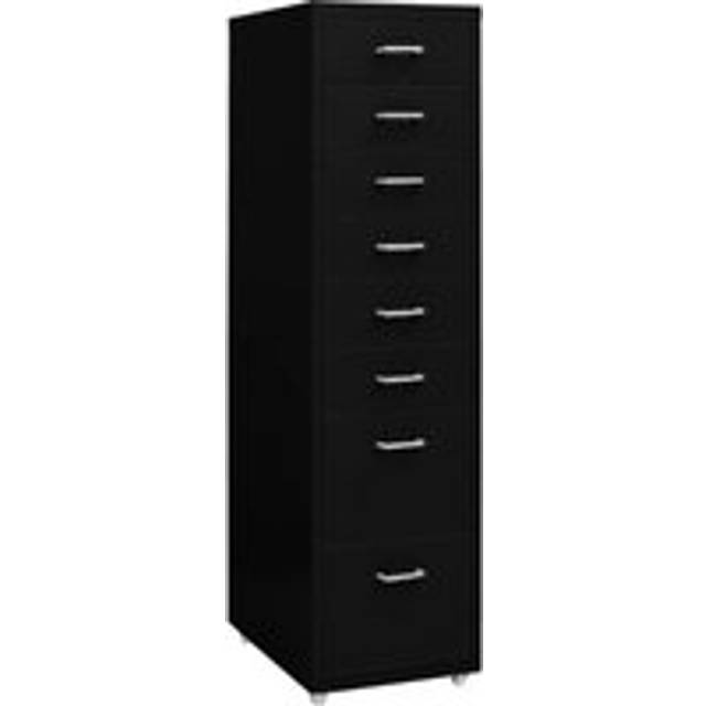 Mobile File Cabinet Black 28x41x109 cm Metal - One Size