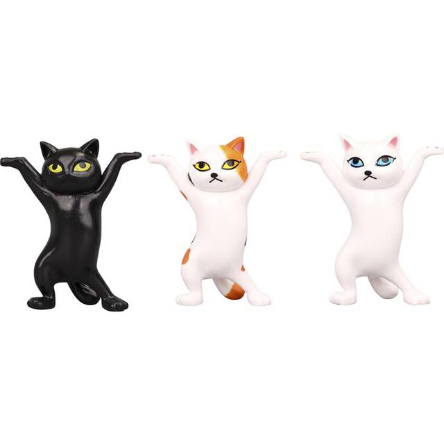 (02 03 04, 1pc random color) 1/2/3/4/5PCS Desk Cat Pen Bookshelf Holder Earphone Holder Coffin Cat