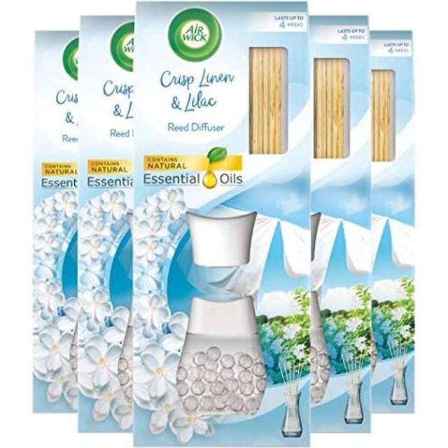 Air Wick Air Freshener Reed Diffuser, Crisp Linen And Lilac, 33 ml (Pack of 5)