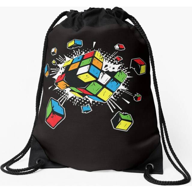 Drawstring Bag Exploding Cube Speed Cubing Puzzle Master   Sport Gym Shoe Backpack