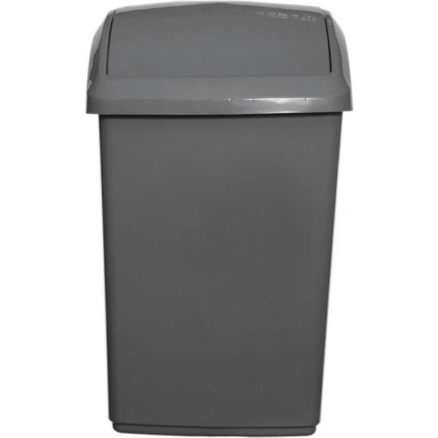 Whitefurze Silver 10L Swing Bin