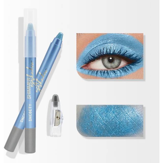 (04) Pinkish Pearly Diamond Highlighter Pen With Pencil Sharpener, Shiny Eyeshadow Eyeliner Pen, Smooth Brightening Eyeliner Pen