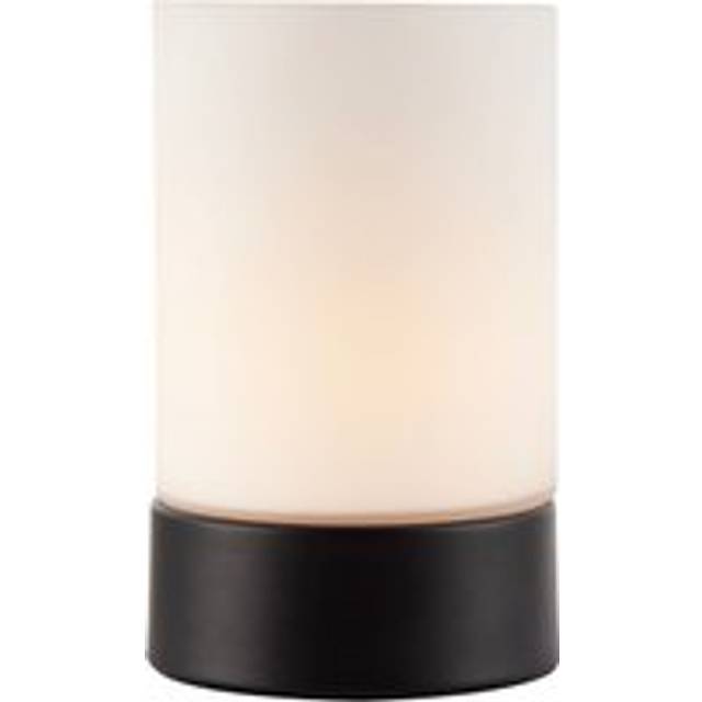 Small Touch Dimmable Table Lamp with Frosted Glass Shade - Black - One Size
