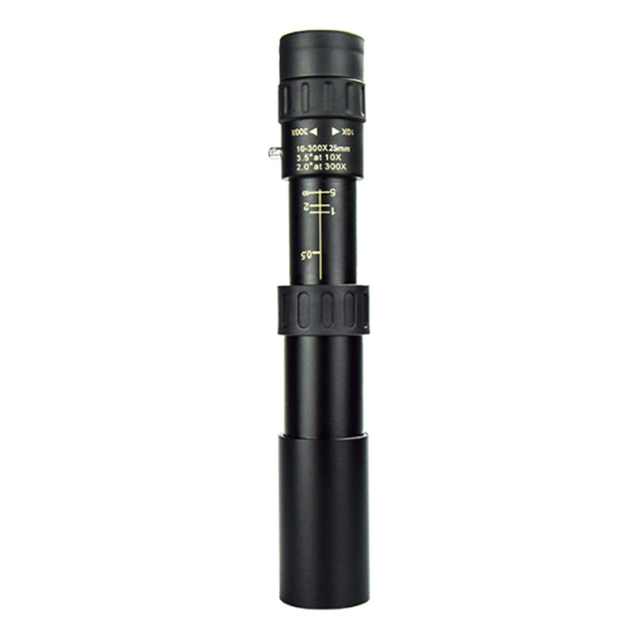 Metal 10-300X25 Zoom HD Single-Tube Telescope Long Range Portable Professional Monocular for Outdoors Hunting