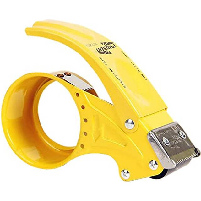 Heavy Duty Metal Packing Packaging Tape Roll Hand Dispenser Gun, Yellow