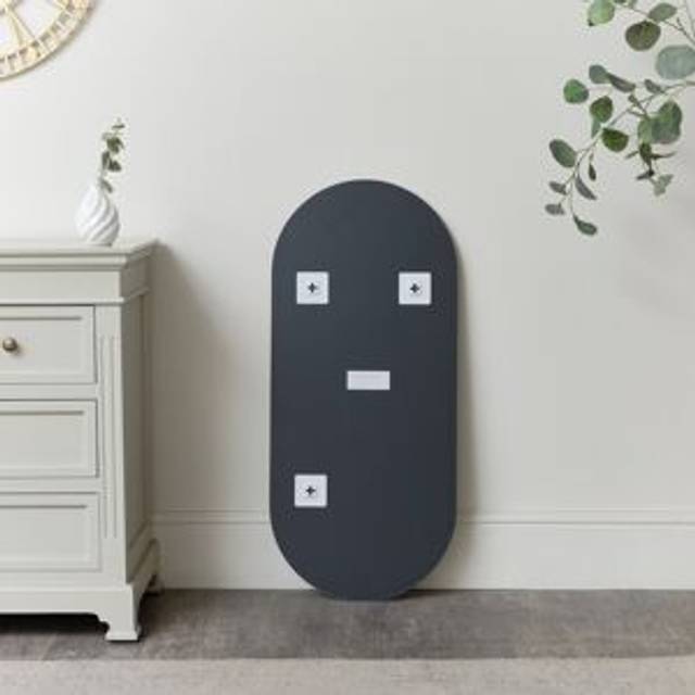 Frameless Bevelled Oval Wall Mirror 90cm x 40cm Material: Mirrors