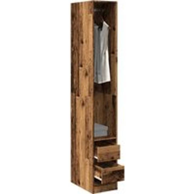 Wardrobe Old Wood 30x50x200 cm Engineered Wood - Brown - One Size
