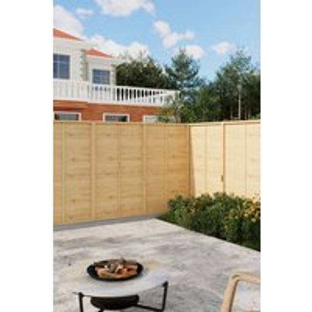 Garden Dip treated Wooden Fence Panel , 180cm x 150cm (5.9ft x 4.92ft) - Natural - One Size
