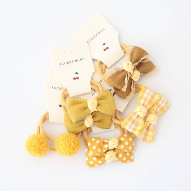 (10Pcs-A4) Baby Hair Band Girls Ties Bows Elastic Rubber Band Scrunchies Elastique Cheveux Fille Haar Kids Hair Accessories For Children