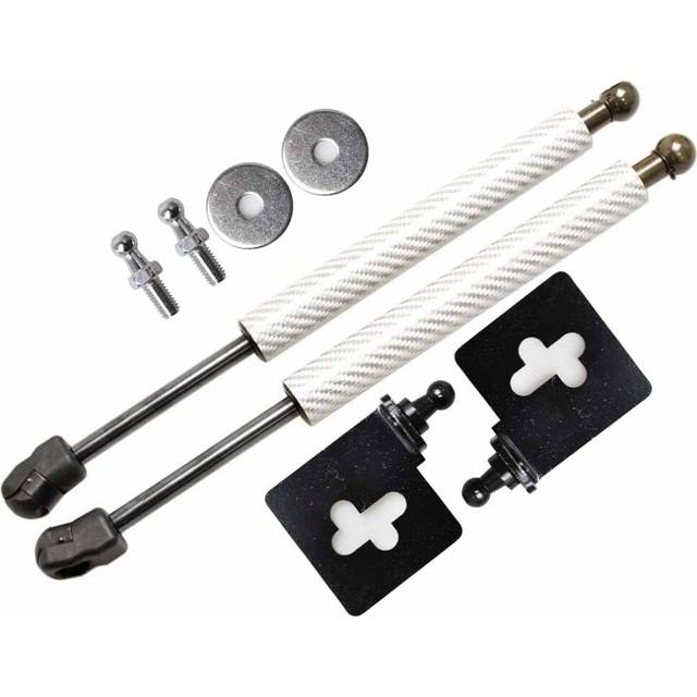 (silver carbon fiber) For Skoda Fabia MK1 6Y 1999-2007 Front Hood Bonnet Modify Gas Spring Struts