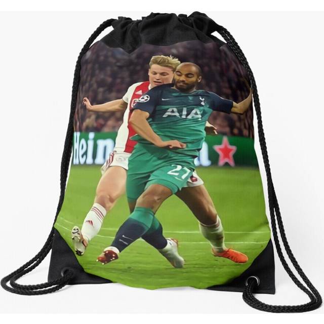 Drawstring Bag Best Football Lucas Players Spursfans Art Wall Print Moura Sport Soccer Sport Gym Shoe Backpack