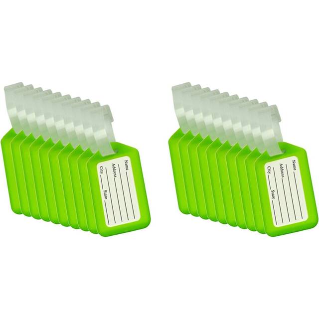 2X Luggage Tags Suitcase Identifier Label Accessories - Green