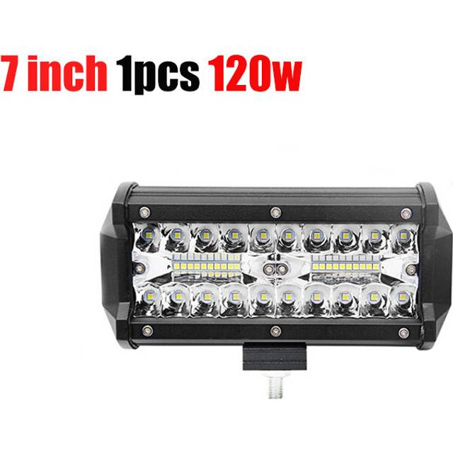 (7inch 1pcs120w) 7 Inch 120W Combo Led Light Bars Spot Flood Beam 4x4 Spot 12V 24V 4WD