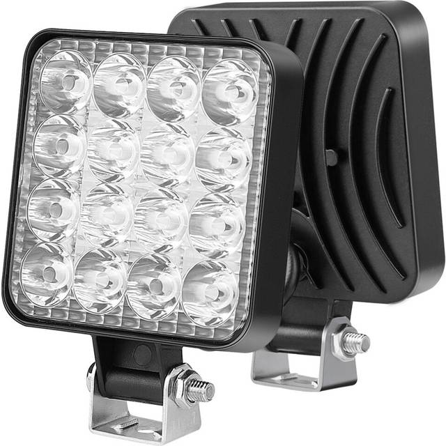(White) 48W 16LED Square Work Light Waterproof Spotlight Driving Lamp Fog Headlight