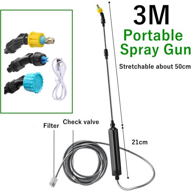 (3M) 5L  Agricultural Electric Sprayer Garden Automatic Atomizer Spray USB Rechargeable Garden Irrigation Tool Power Sprayer
