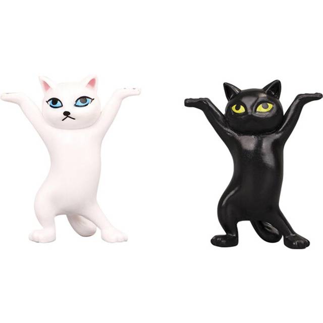 (03 04, 1pc random color) 1/2/3/4/5PCS Desk Cat Pen Bookshelf Holder Earphone Holder Coffin Cat