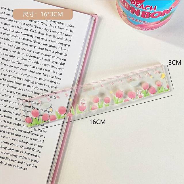 (C 3pcs) 15CM New Cute Kawaii Study Time Color Folding Ruler Multifunction DIY Drawing Rulers For Kids Students Office School Stationery