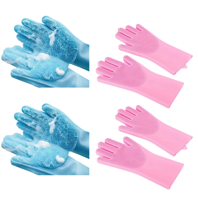 Cleaning Gloves Dogs Cats Bathing Shampoo
