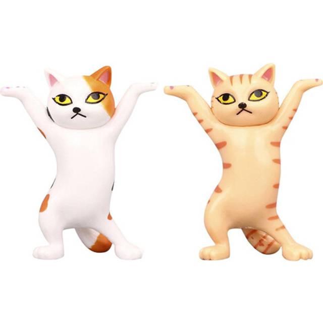 (02 05, 1pc random color) 1/2/3/4/5PCS Desk Cat Pen Bookshelf Holder Earphone Holder Coffin Cat